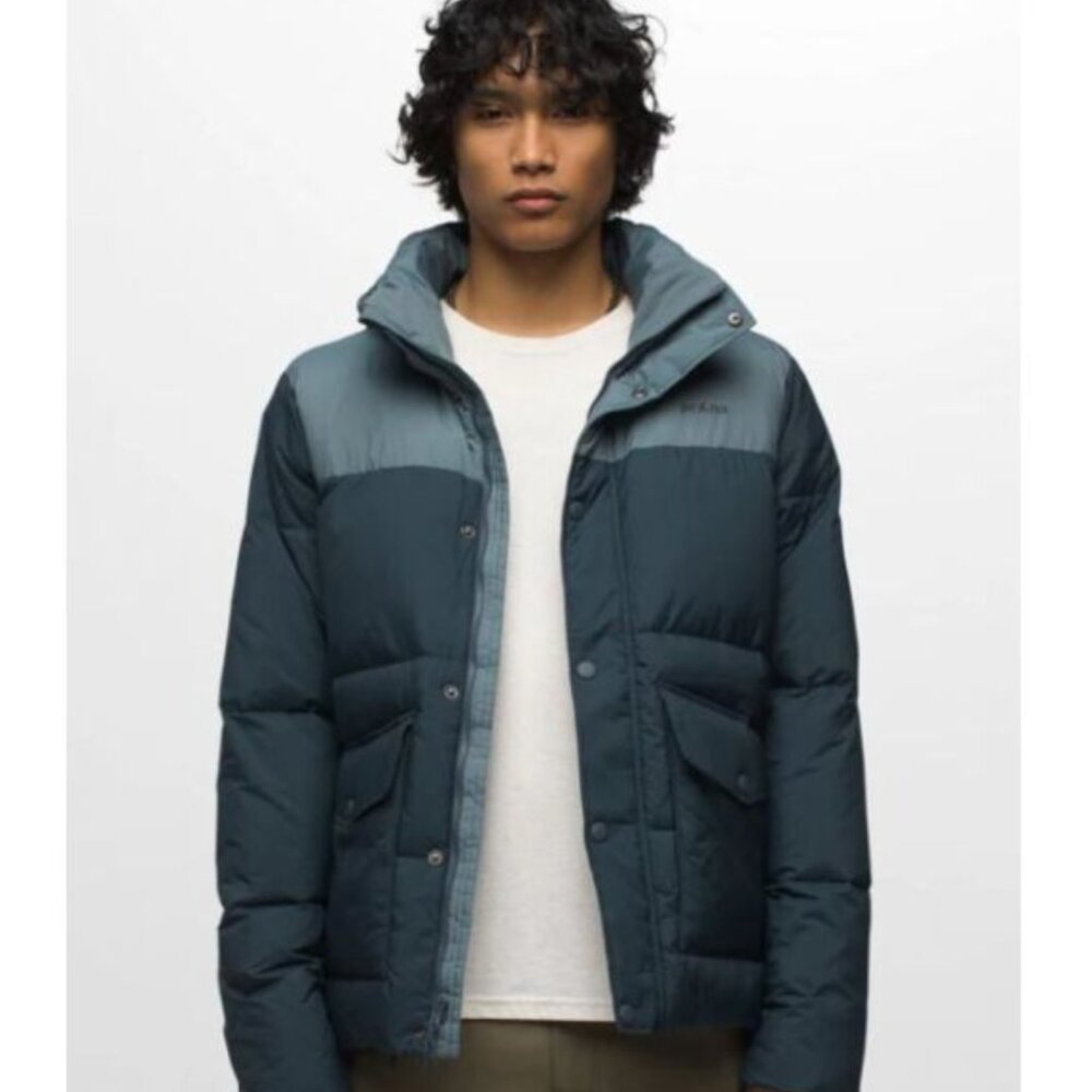 prAna - Timber Trail Jacket - Weathered Blue Colorblock - Size M